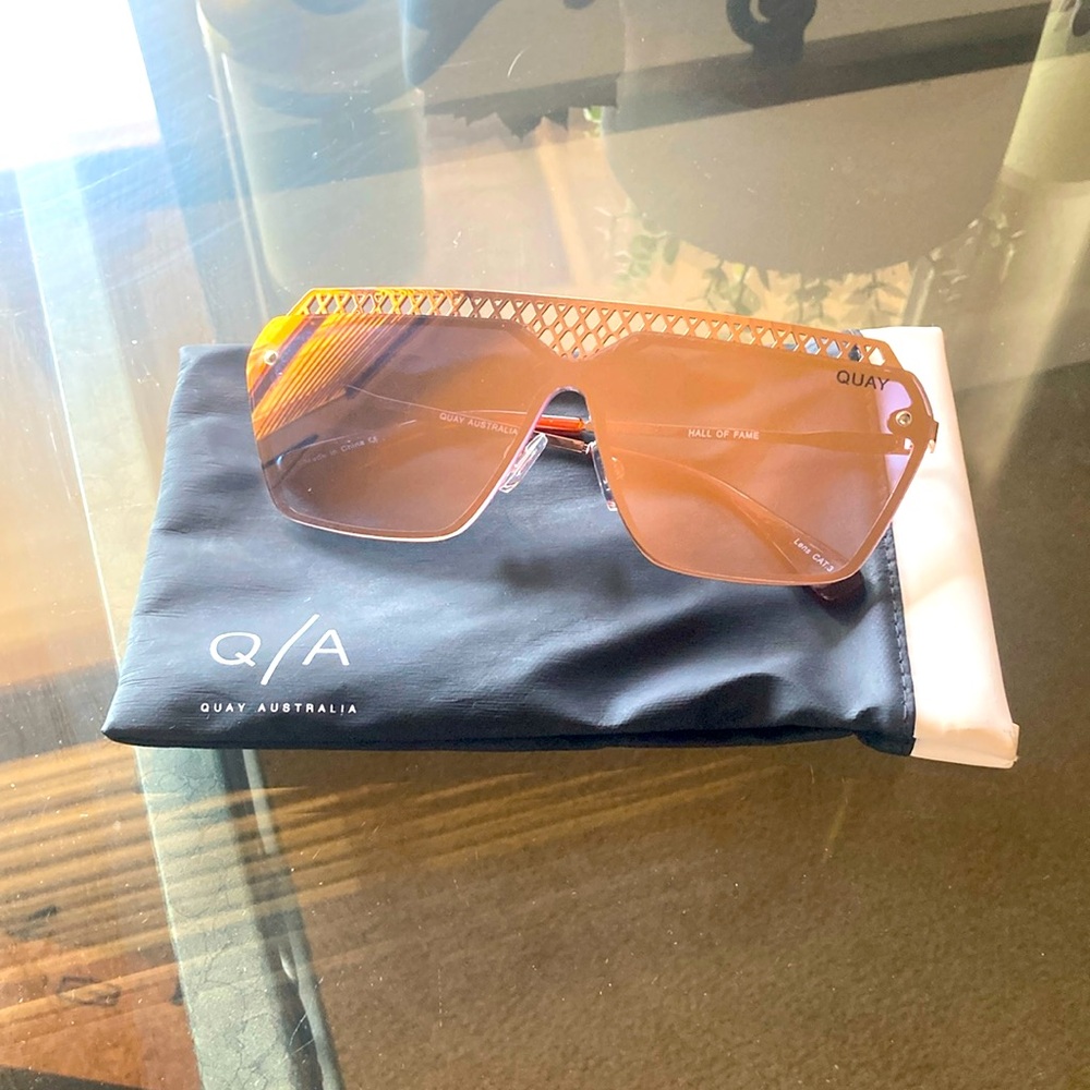 Quay Australia Rose Gold Mirrored Sunglasses